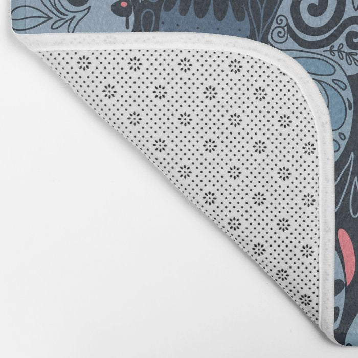 Arctic animals Polar bear, narwhal, seal, fox, puffin, whale  Bath Mat Gallery Image 2