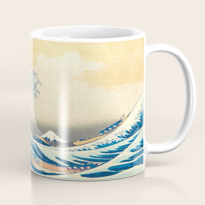 Japanese Woodblock Print The Great Wave of Kanagawa by Katsushika Hokusai Coffee Mug Gallery Image 1