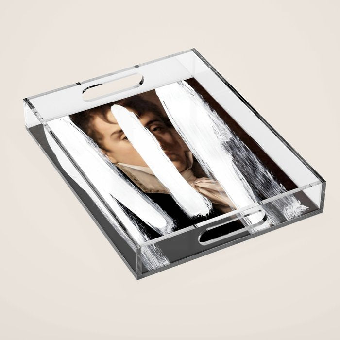Brutalized Portrait of a Gentleman 2 Acrylic Tray Gallery Image 1