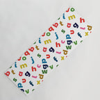 colourful alphabet Yoga Mat Gallery Image 1