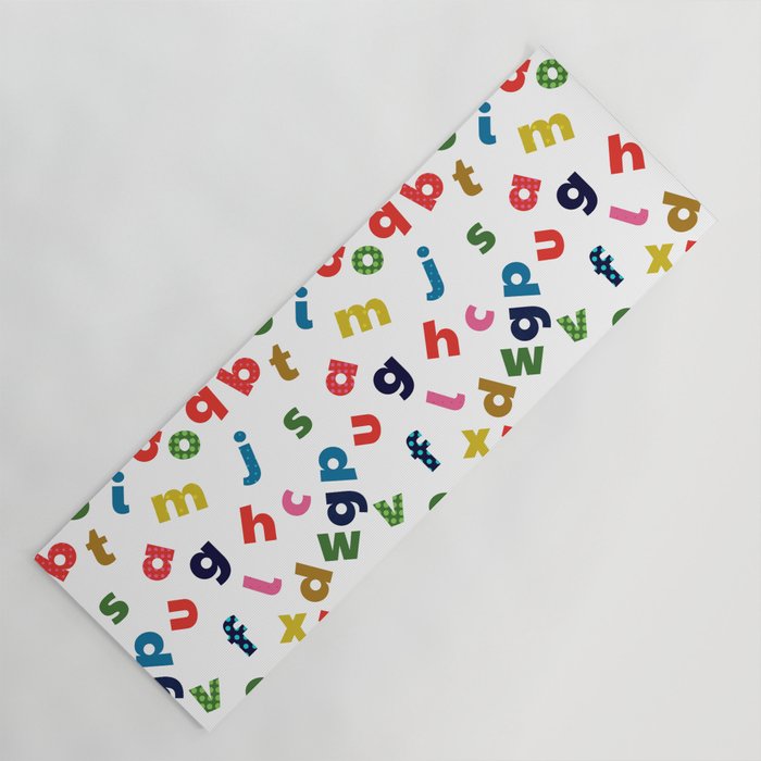 colourful alphabet Yoga Mat Gallery Image 1