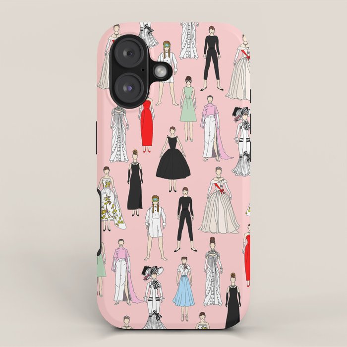 Think Pink Outfits Fashion Audrey iPhone Case Gallery Image 1