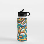 Street Loves Art Graffiti Urban Art Writing Blue and Yellow Water Bottle Gallery Image 1