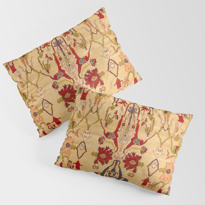 Heriz Antique Persian Rug Print Pillow Sham Gallery Image 3