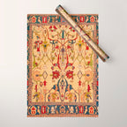 Heriz Antique Persian Rug Print Wrapping Paper Gallery Image 1