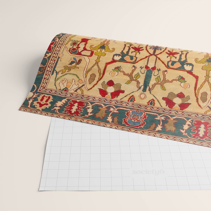 Heriz Antique Persian Rug Print Wrapping Paper Gallery Image 2