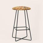 Heriz Antique Persian Rug Print Stool Gallery Image 1