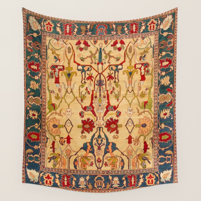Heriz Antique Persian Rug Print Wall Tapestry Gallery Image 1