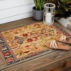 Heriz Antique Persian Rug Print Outdoor Rug Gallery Image 2