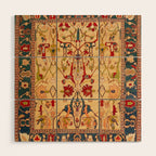 Heriz Antique Persian Rug Print Wood Wall Art Gallery Image 1