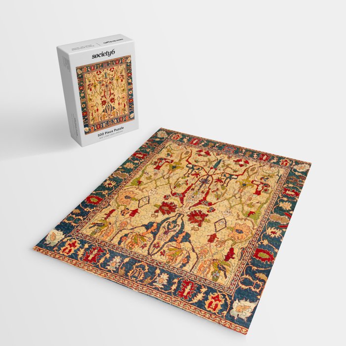 Heriz Antique Persian Rug Print Jigsaw Puzzle Gallery Image 2