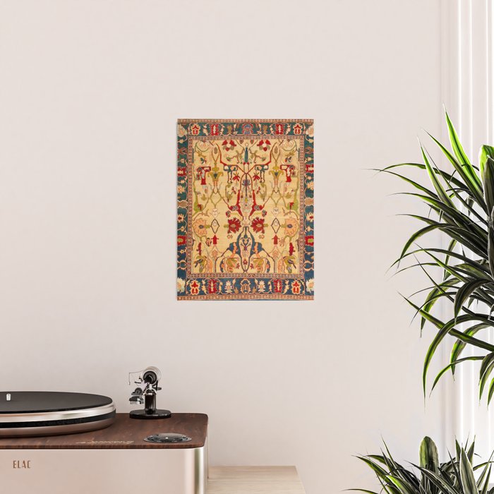 Heriz Antique Persian Rug Print Poster Gallery Image 2