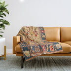 Heriz Antique Persian Rug Print Throw Blanket Gallery Image 1