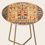 Heriz Antique Persian Rug Print Side Table Gallery Image 2