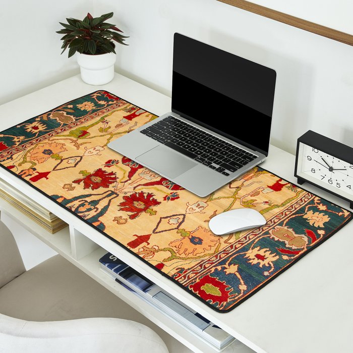 Heriz Antique Persian Rug Print Desk Mat Gallery Image 2