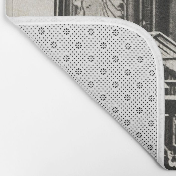 Paris, 1926, Dog out of Window Paris France black and white photograph Bath Mat Gallery Image 2