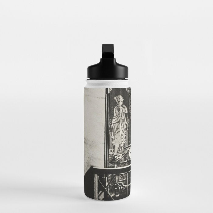 Paris, 1926, Dog out of Window Paris France black and white photograph Water Bottle Gallery Image 3