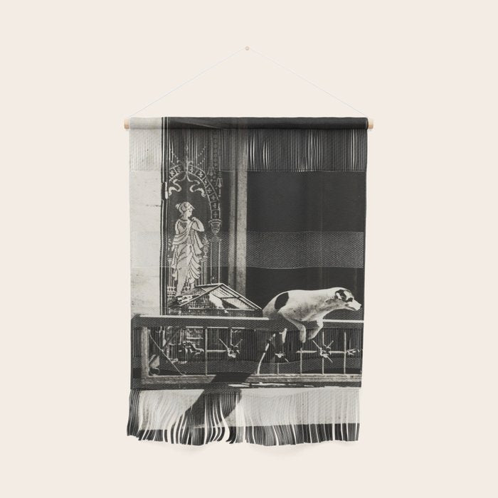 Paris, 1926, Dog out of Window Paris France black and white photograph Wall Hanging Gallery Image 1