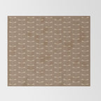 Dragonfly Pattern XI Earthy Beige Throw Blanket Gallery Image 2