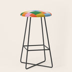 Colorful geometric patchwork mosaic pattern Stool Gallery Image 1