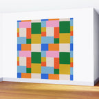 Colorful geometric patchwork mosaic pattern Wall Mural Gallery Image 2