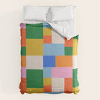 Colorful geometric patchwork mosaic pattern Comforter Gallery Image 6