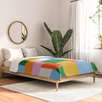 Colorful geometric patchwork mosaic pattern Comforter Gallery Image 2