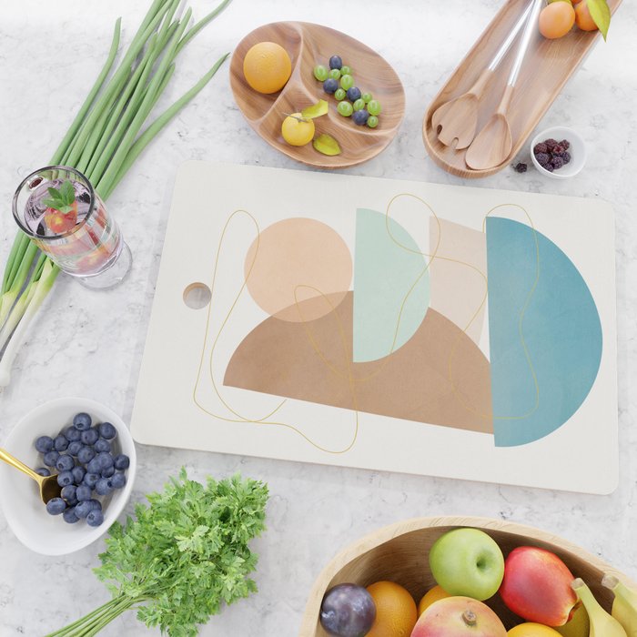 Soft Abstract Shapes 18 Cutting Board Gallery Image 2