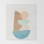 Soft Abstract Shapes 18 Throw Blanket Gallery Image 2