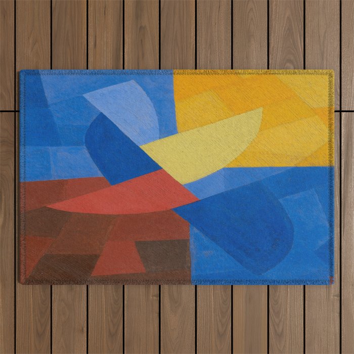 Otto Freundlich Komposition (Ca. 1932) Kunstmuseum Basel Colorful Geometric Art Outdoor Rug Gallery Image 1