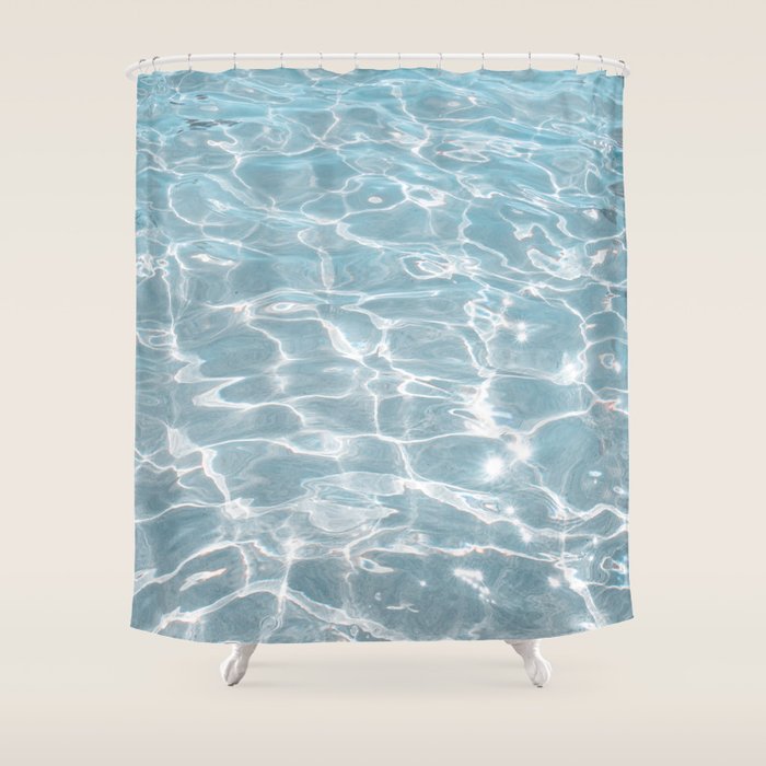 Crystal Clear Blue Water Photo Art Print | Crete Island Summer Holiday | Greece Travel Photography Shower Curtain Gallery Image 1
