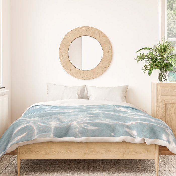 Crystal Clear Blue Water Photo Art Print | Crete Island Summer Holiday | Greece Travel Photography Duvet Cover Gallery Image 3