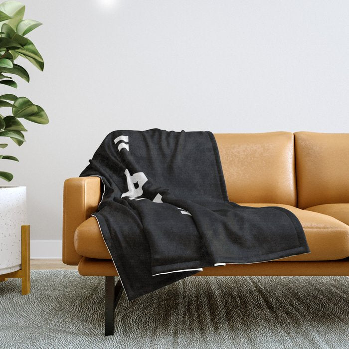 " Art " (Negative) Throw Blanket Gallery Image 1