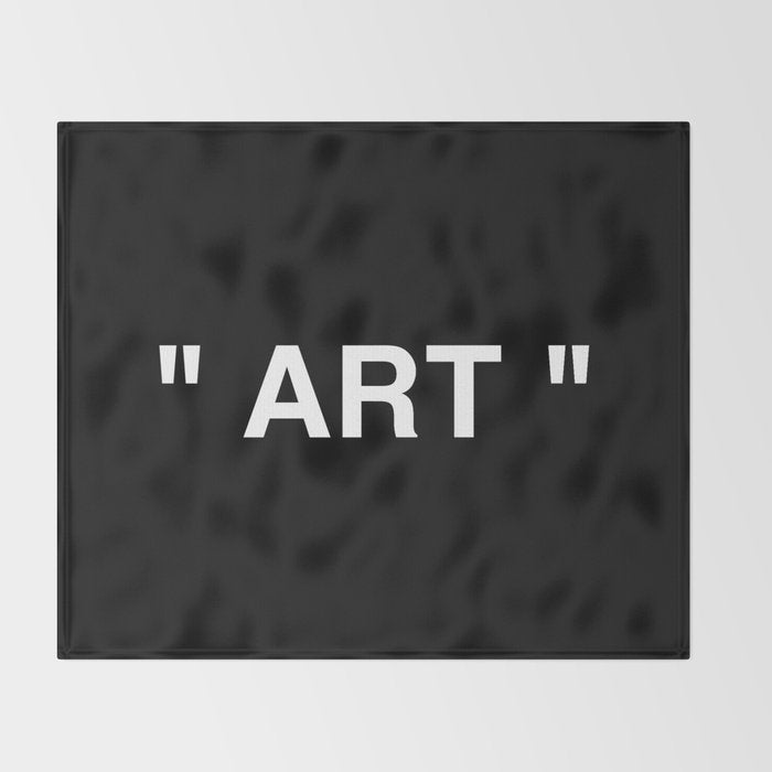 " Art " (Negative) Throw Blanket Gallery Image 2