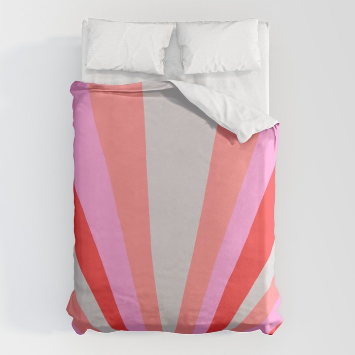 sunshine state, coral Duvet Cover Gallery Image 1