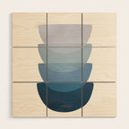 Blue Stack 01 Wood Wall Art Gallery Image 1