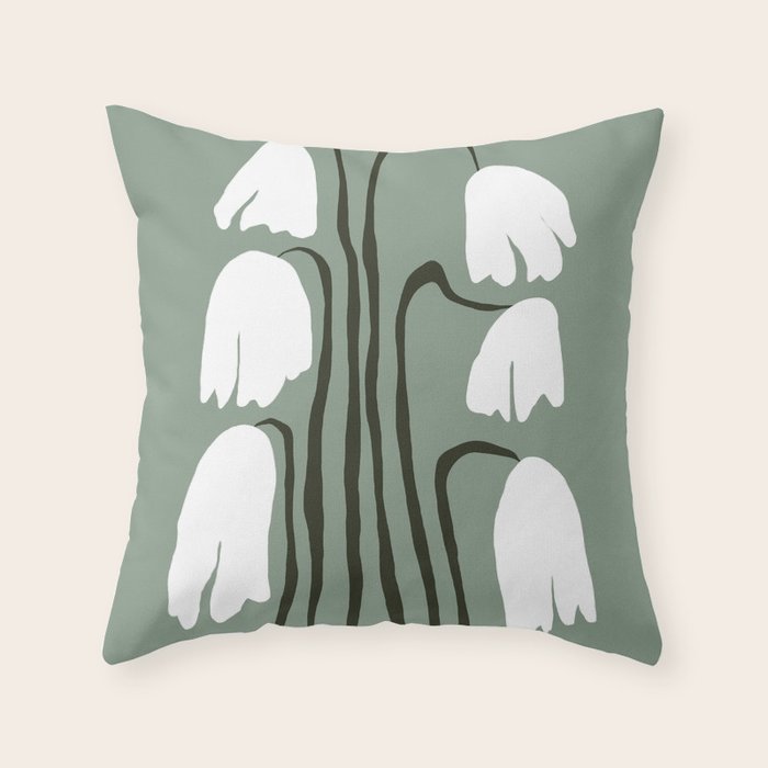 Dropping Tulip Throw Pillow Gallery Image 6