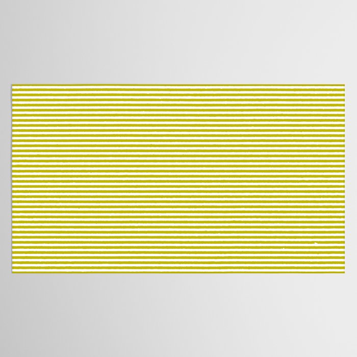 Ultra Fine Stripe Narrow Pinstripe Pattern in Chartreuse and White Tablecloth Gallery Image 2