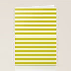 Ultra Fine Stripe Narrow Pinstripe Pattern in Chartreuse and White Stationery Card Gallery Image 2