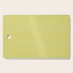 Ultra Fine Stripe Narrow Pinstripe Pattern in Chartreuse and White Cutting Board Gallery Image 1