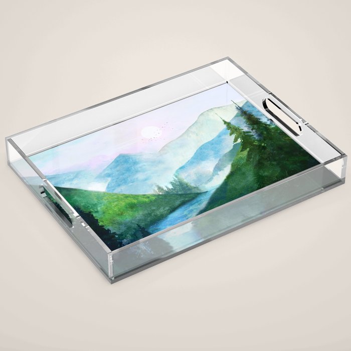 Mountain River Acrylic Tray Gallery Image 1