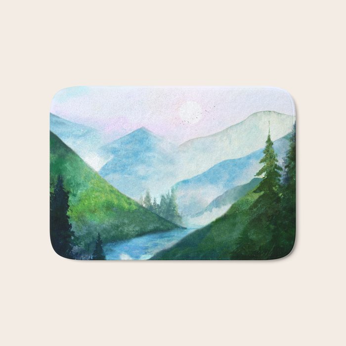 Mountain River Bath Mat Gallery Image 1