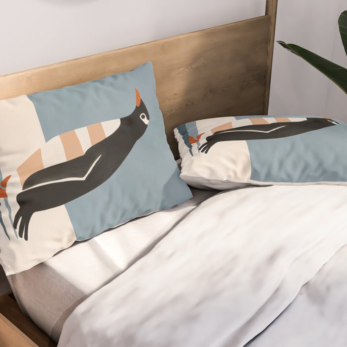 Penguin on Ice Pillow Sham Gallery Image 2