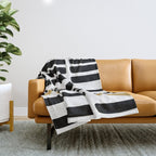 Black and Gold Abstract Throw Blanket Gallery Image 1