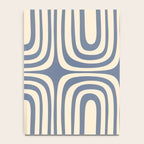 Midcentury Modern Confaab Abstract Pattern in Stone Blue and Cream Notebook Gallery Image 4