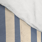 Midcentury Modern Confaab Abstract Pattern in Stone Blue and Cream Comforter Gallery Image 4