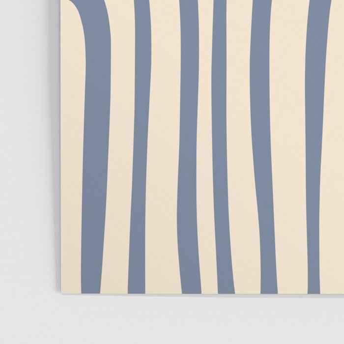Midcentury Modern Confaab Abstract Pattern in Stone Blue and Cream Poster Gallery Image 3