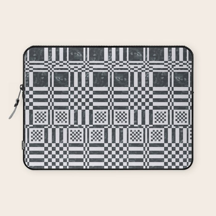 Structured Lines Grid Laptop Sleeve Gallery Image 1