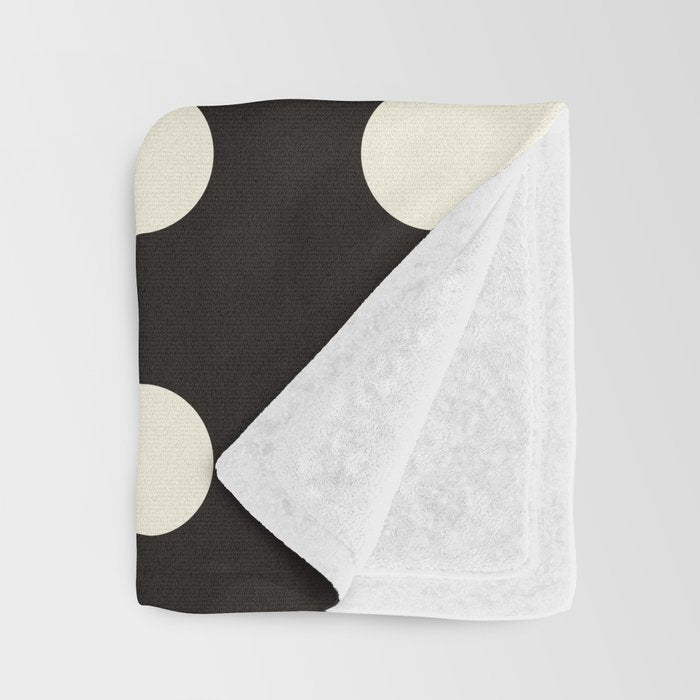 Abstract Mid-Century Black & White Wavy Pattern Throw Blanket Gallery Image 3