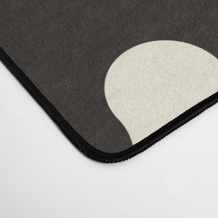 Abstract Mid-Century Black & White Wavy Pattern Desk Mat Gallery Image 4